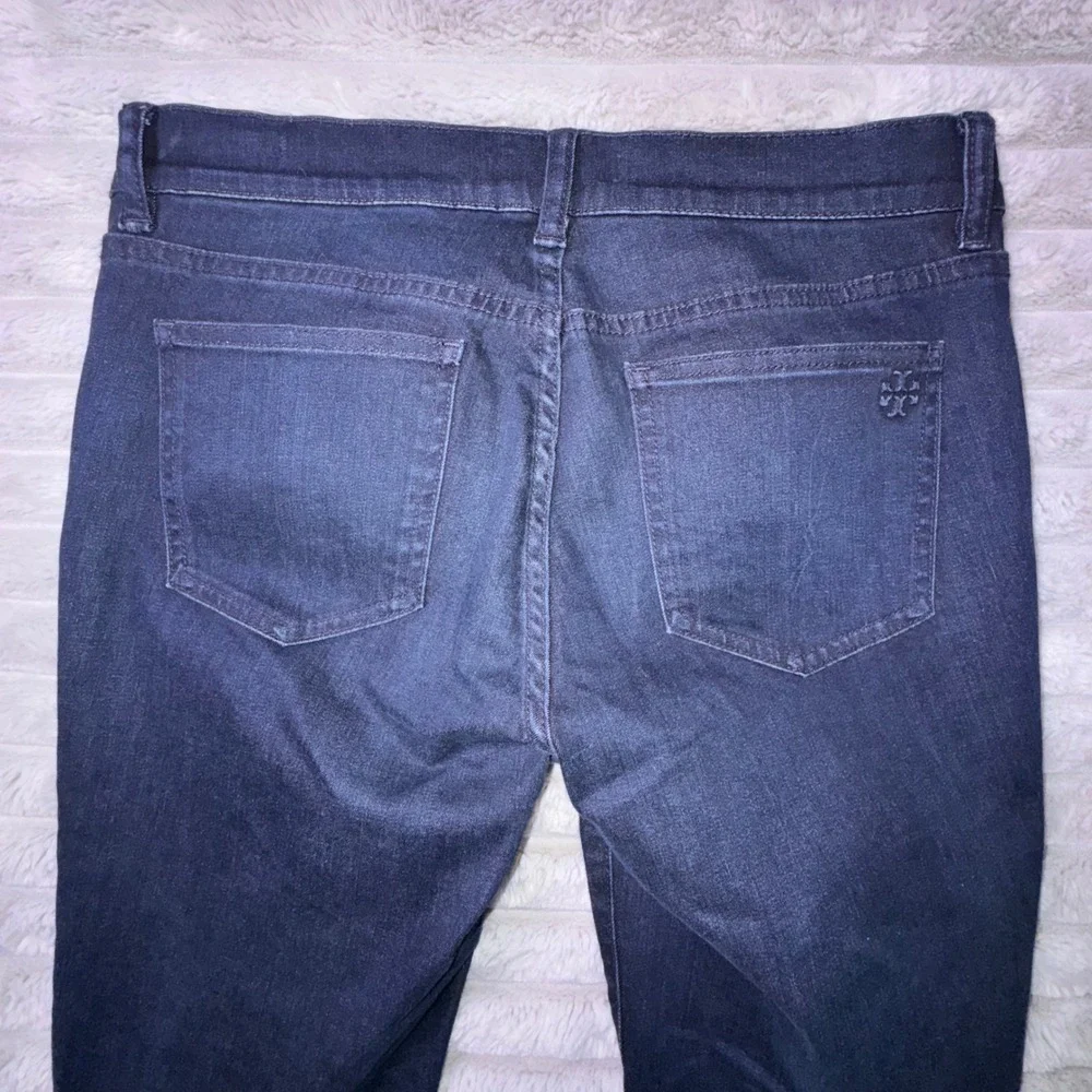 Tory Burch Women's 29 Legging Jeans Dark‎ Wash Indigo Skinny Stretch Denim